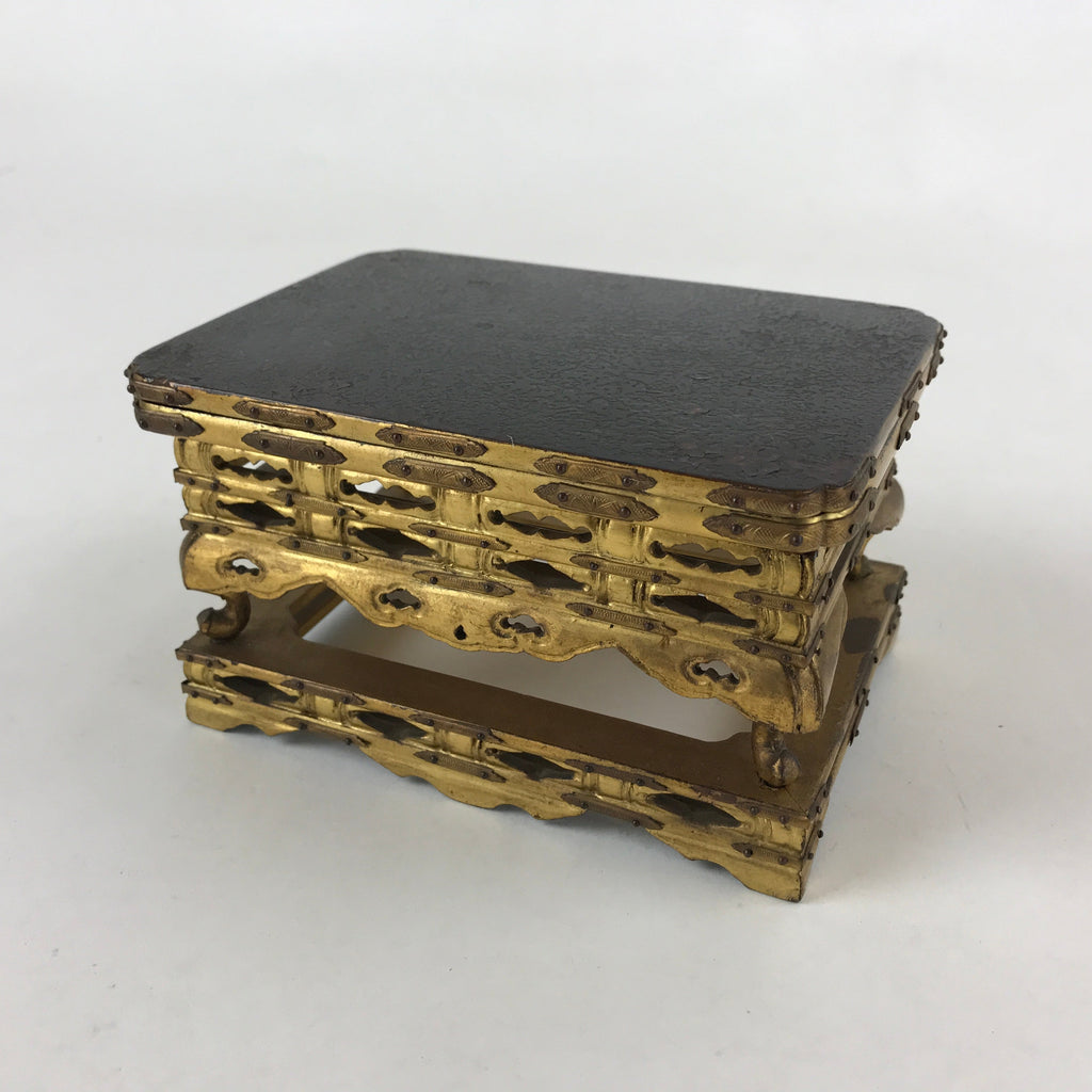 Antique C1900 Japanese Buddhist Altar Wood Lacquer Offering Table Wakasa BA102