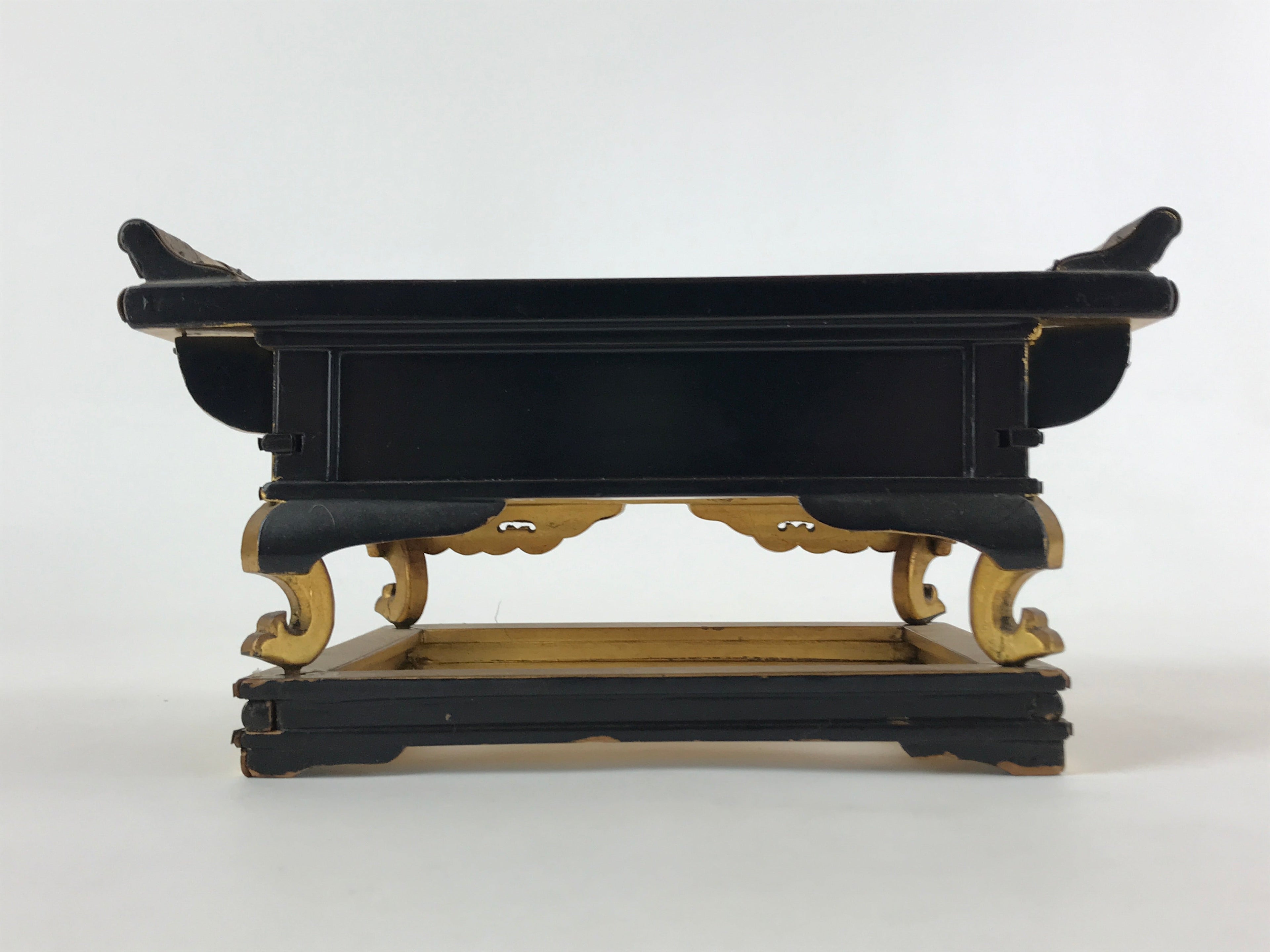Antique C1900 Japanese Buddhist Altar Wood Lacquer Offering Table Wakasa BA103