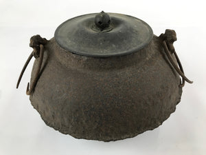 Antique C1900 Japanese Cast Iron Kettle Brazier Chagama Tea Ceremony Pot C29
