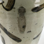 Antique C1900 Japanese Ceramic Sake Bottle Kayoi-Tokkuri Black Kanji Gray TS668