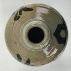 Antique C1900 Japanese Ceramic Sake Bottle Kayoi-Tokkuri Black Kanji Gray TS673