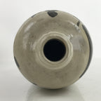 Antique C1900 Japanese Ceramic Sake Bottle Kayoi-Tokkuri Black Kanji Gray TS759