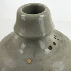 Antique C1900 Japanese Ceramic Sake Bottle Kayoi-Tokkuri Black Kanji Gray TS762
