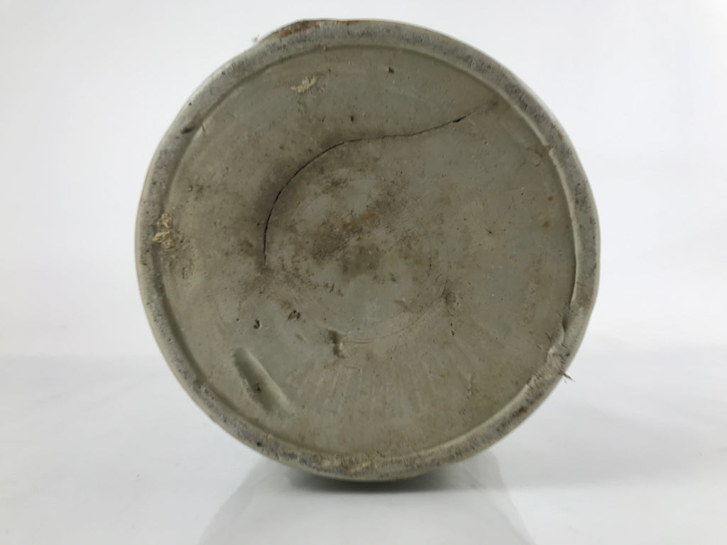 Antique C1900 Japanese Ceramic Sake Bottle Kayoi-Tokkuri Large Black Kanji TS635