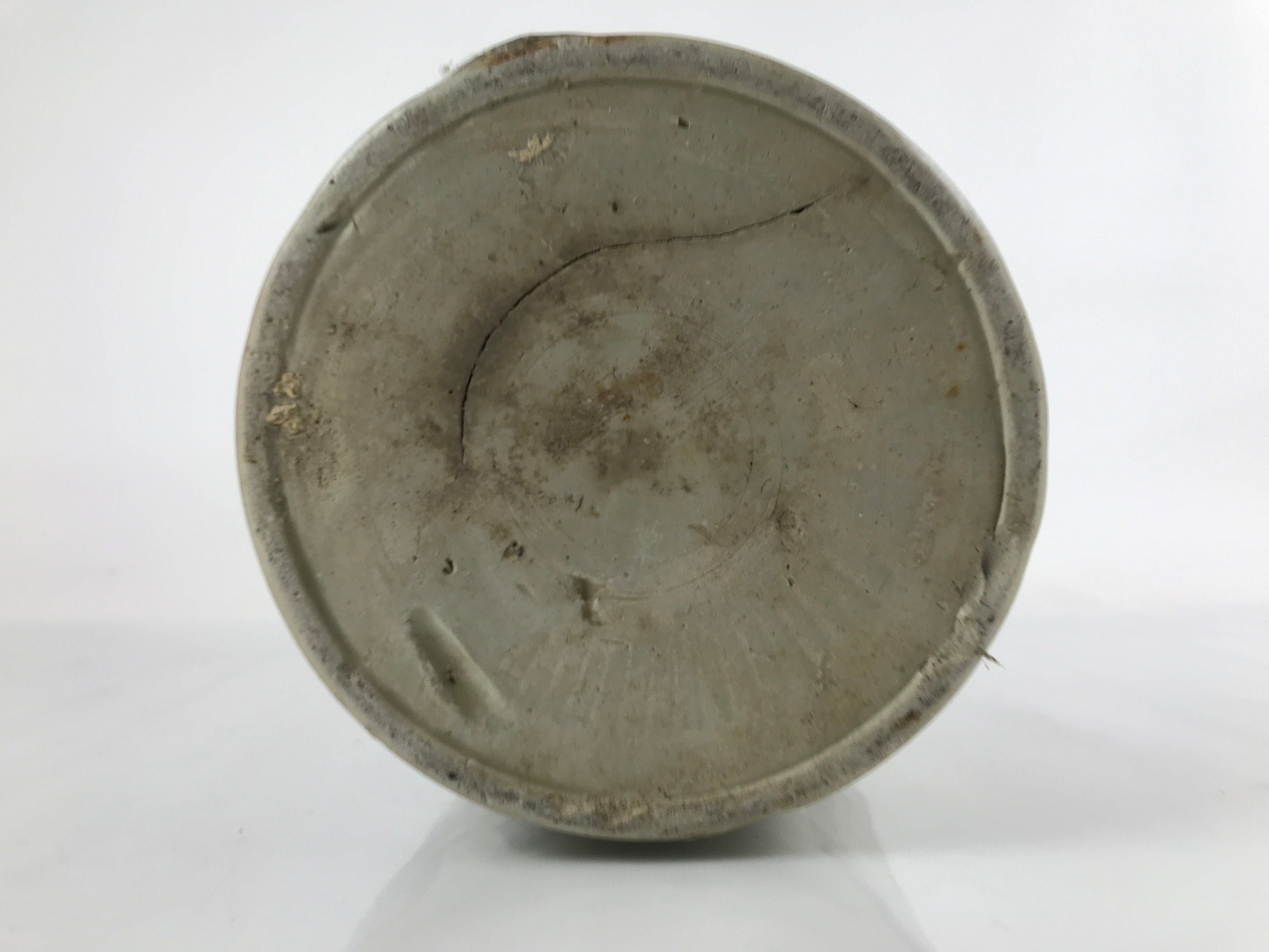Antique C1900 Japanese Ceramic Sake Bottle Kayoi-Tokkuri Large Black Kanji TS635