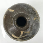 Antique C1900 Japanese Ceramic Sake Bottle Kayoi-Tokkuri White Kanji Brown TS677