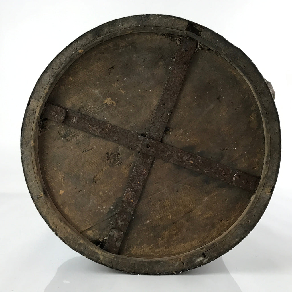 Antique C1900 Japanese Handmade Wood Masu Ittomasu Rice Bucket Dark Brown BK26