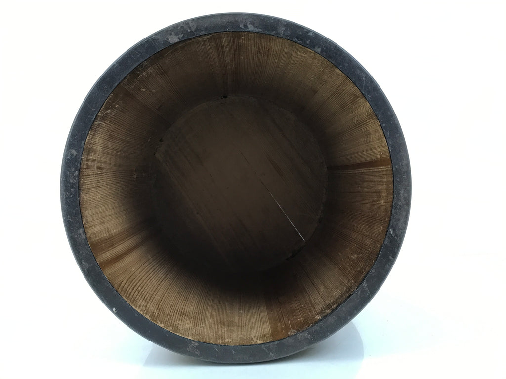 Antique C1900 Japanese Handmade Wood Masu Ittomasu Rice Bucket Dark Brown BK47