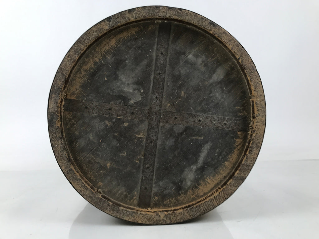 Antique C1900 Japanese Handmade Wood Masu Ittomasu Rice Bucket Dark Brown BK47