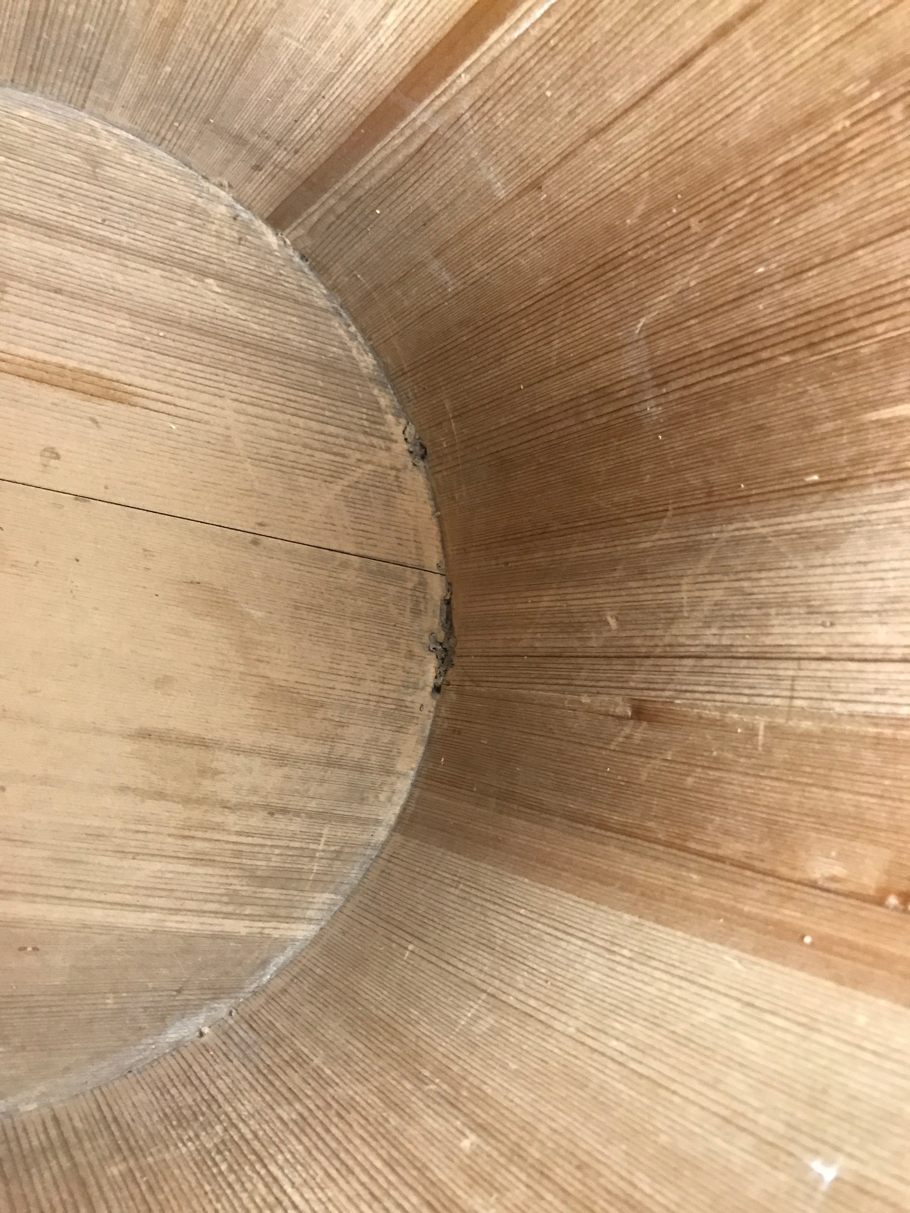 Antique C1900 Japanese Handmade Wood Masu Ittomasu Rice Bucket Dark Brown BK47