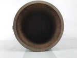 Antique C1900 Japanese Handmade Wood Masu Ittomasu Rice Bucket Dark Brown BK55