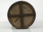 Antique C1900 Japanese Handmade Wood Masu Ittomasu Rice Bucket Dark Brown BK55