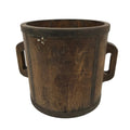Antique C1900 Japanese Handmade Wood Masu Ittomasu Rice Bucket Dark Brown BK55