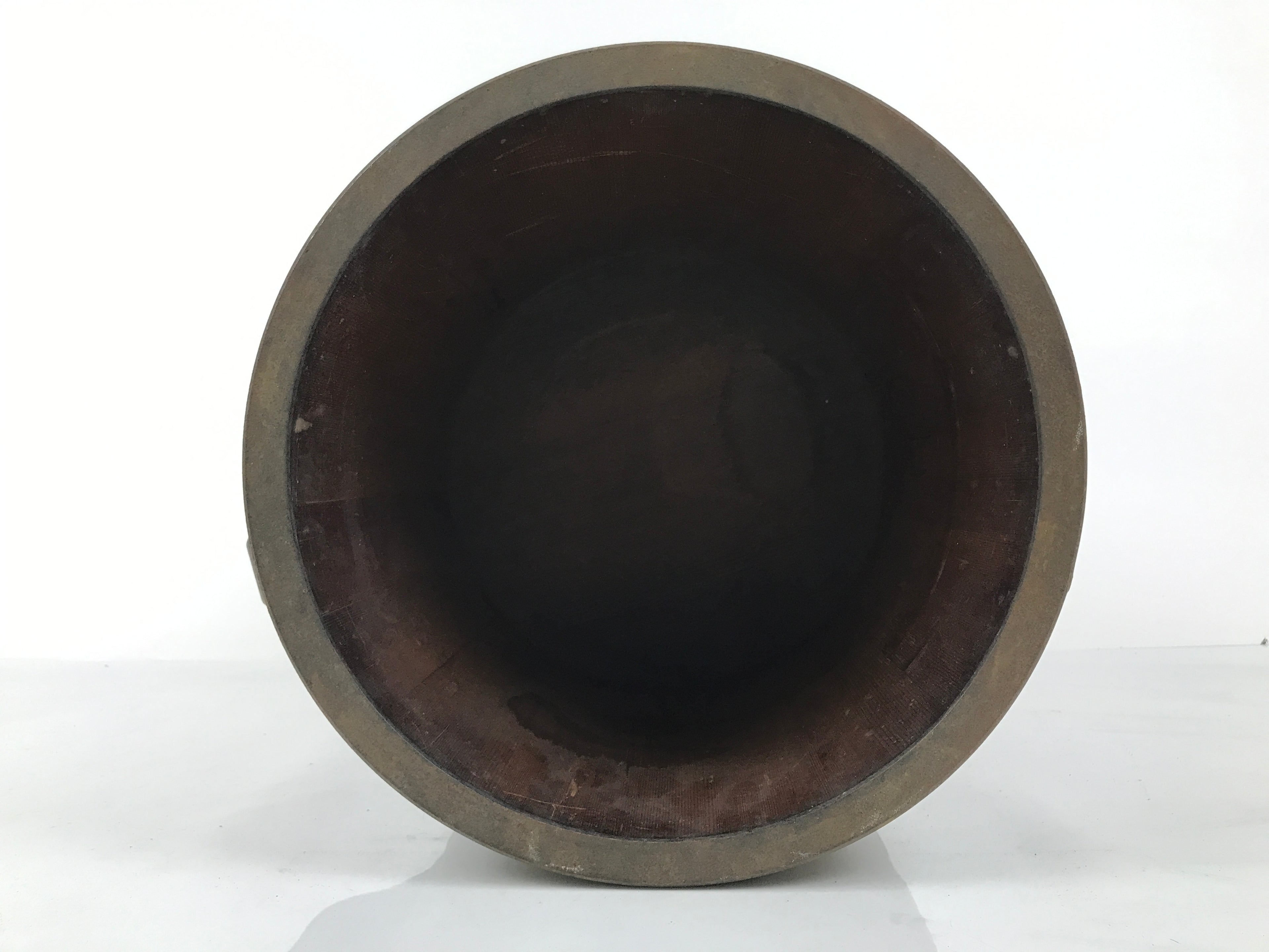 Antique C1900 Japanese Handmade Wood Masu Ittomasu Rice Bucket Dark Brown BK56