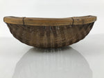 Antique C1900 Japanese Handwoven Bamboo Drying Basket Kago Zaru 46 cm Long B264