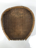 Antique C1900 Japanese Handwoven Bamboo Drying Basket Kago Zaru 46 cm Long B264