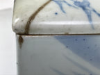 Antique C1900 Japanese Porcelain Lidded 3-Tier Bento Box Jubako Cranes Pine Y507