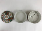 Antique C1900 Japanese Porcelain Lidded 4-tiered Bento Box Jubako Crane PY295