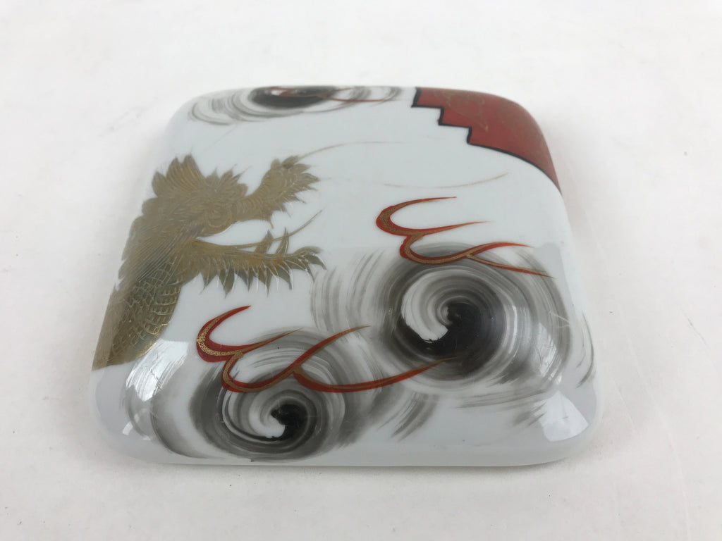 Antique C1900 Japanese Porcelain Lidded 4-tiered Bento Box Jubako Dragon PY561