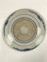 Antique C1900 Japanese Porcelain Sometsuke Plate Blue White Tiny Flowers PY788