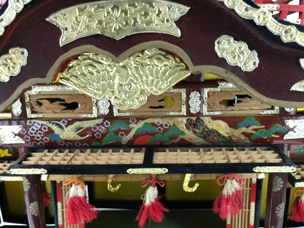 Antique C1900 Lacquer Wood Hina Doll Goten Palace Girl's Day Dollhouse ID604