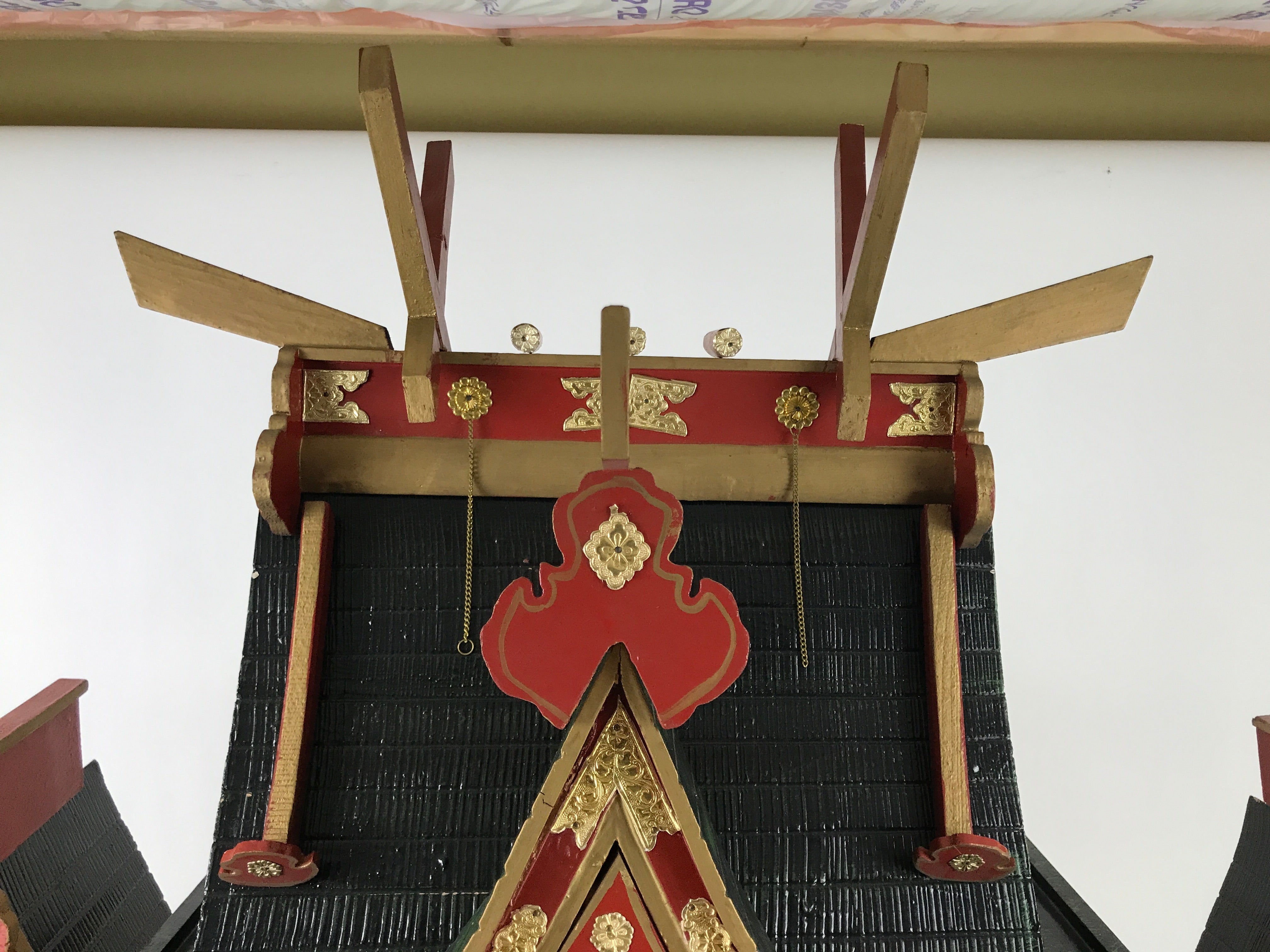 Antique C1900 Lacquer Wood Hina Doll Goten Palace Girl's Day Dollhouse ID604