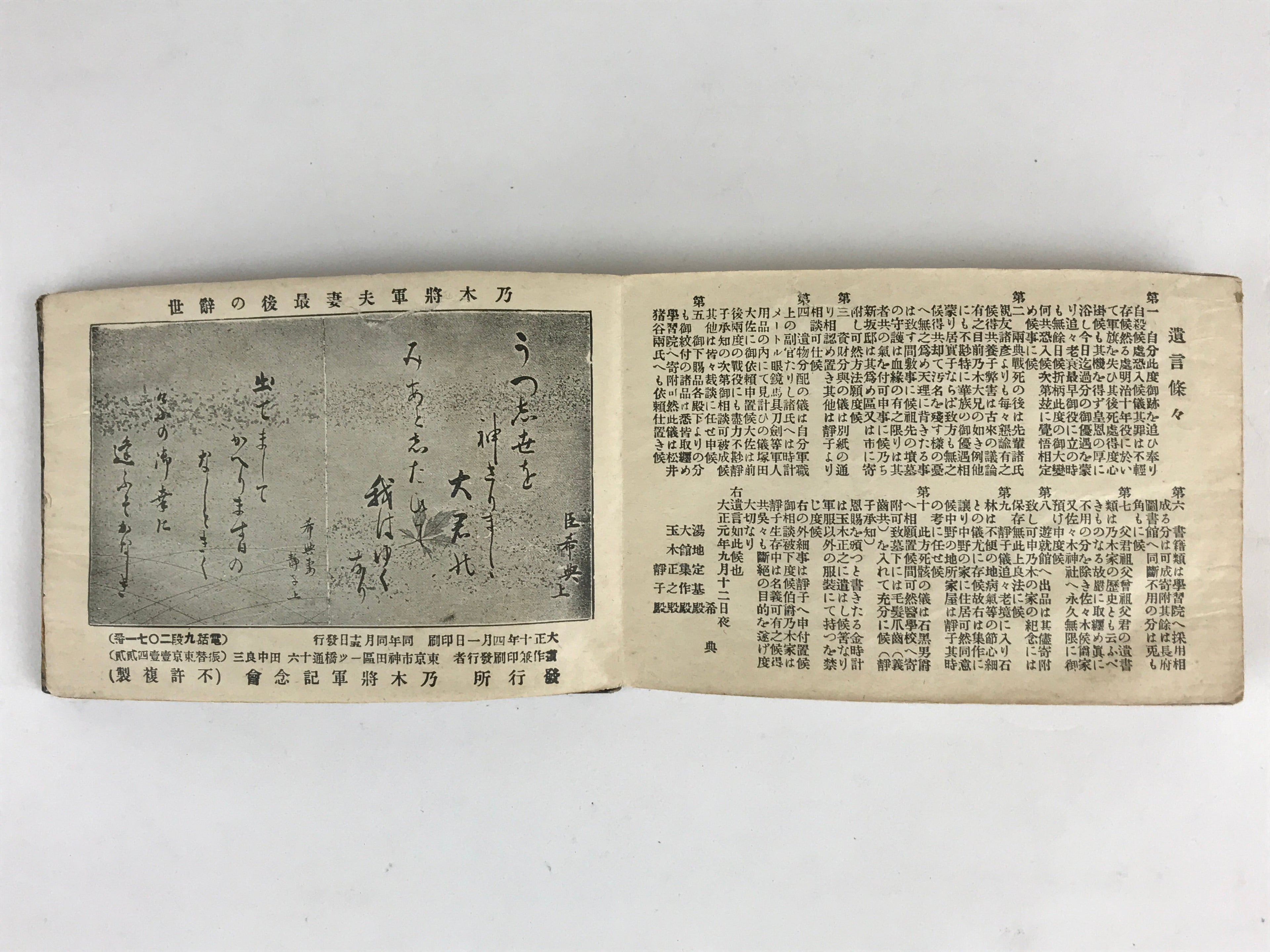 Antique C1921 Japanese General Nogi Picture Album Lifetime Book Taisho10 Issue P
