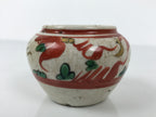 Antique Chinese Small Porcelain Flower Pot Vase Pottery Akae Red Green Gold Y487