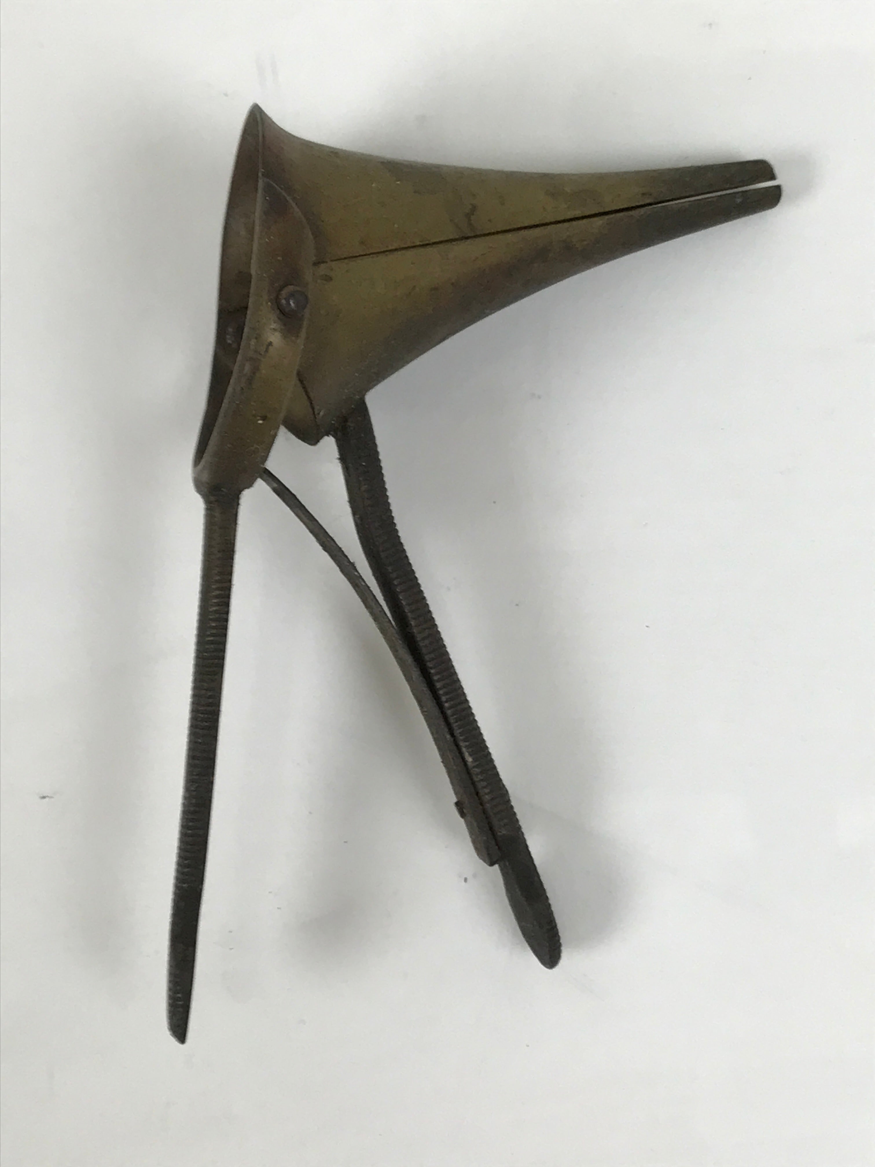 Antique Japanese Brass Ear Speculum Tool Instrument ENT Medical Equipment JK917