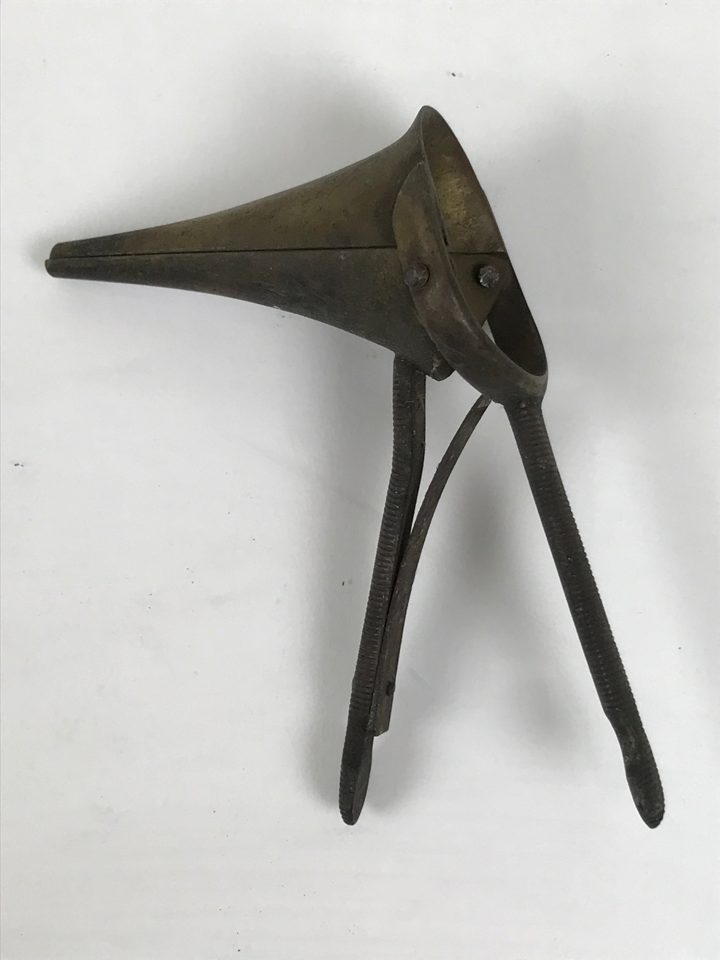 Antique Japanese Brass Ear Speculum Tool Instrument ENT Medical Equipment JK917