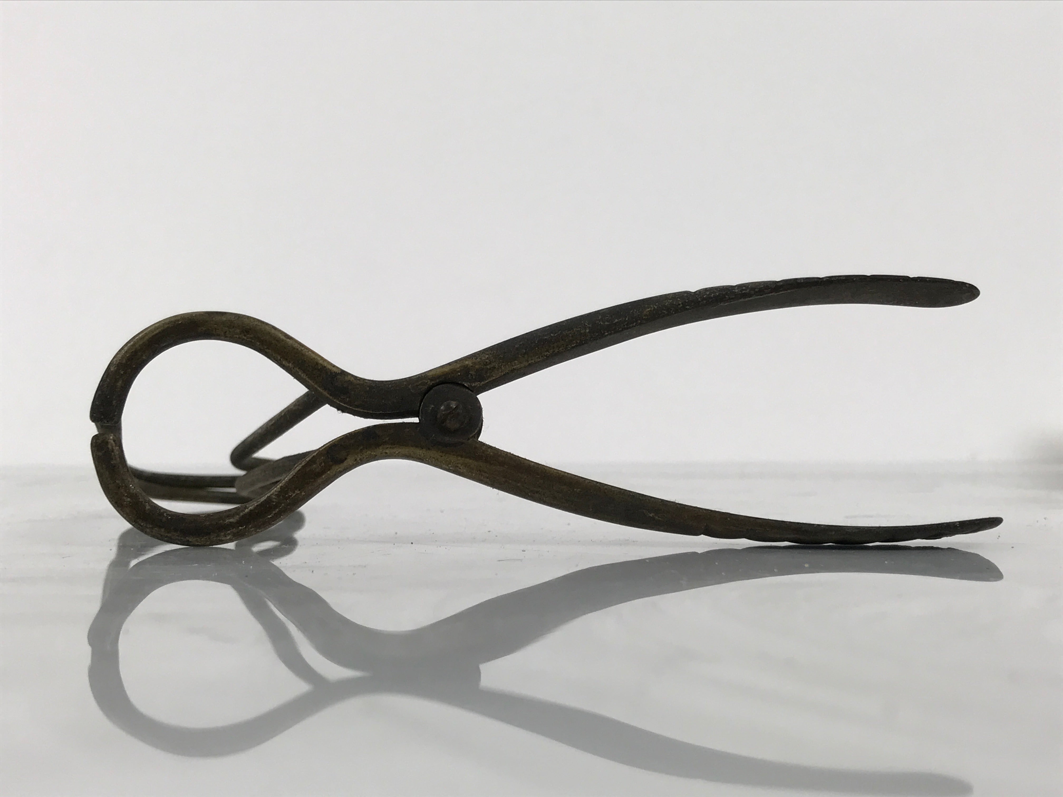 Antique Japanese Brass Throat Speculum Tool Manual ENT Medical Equipment JK920