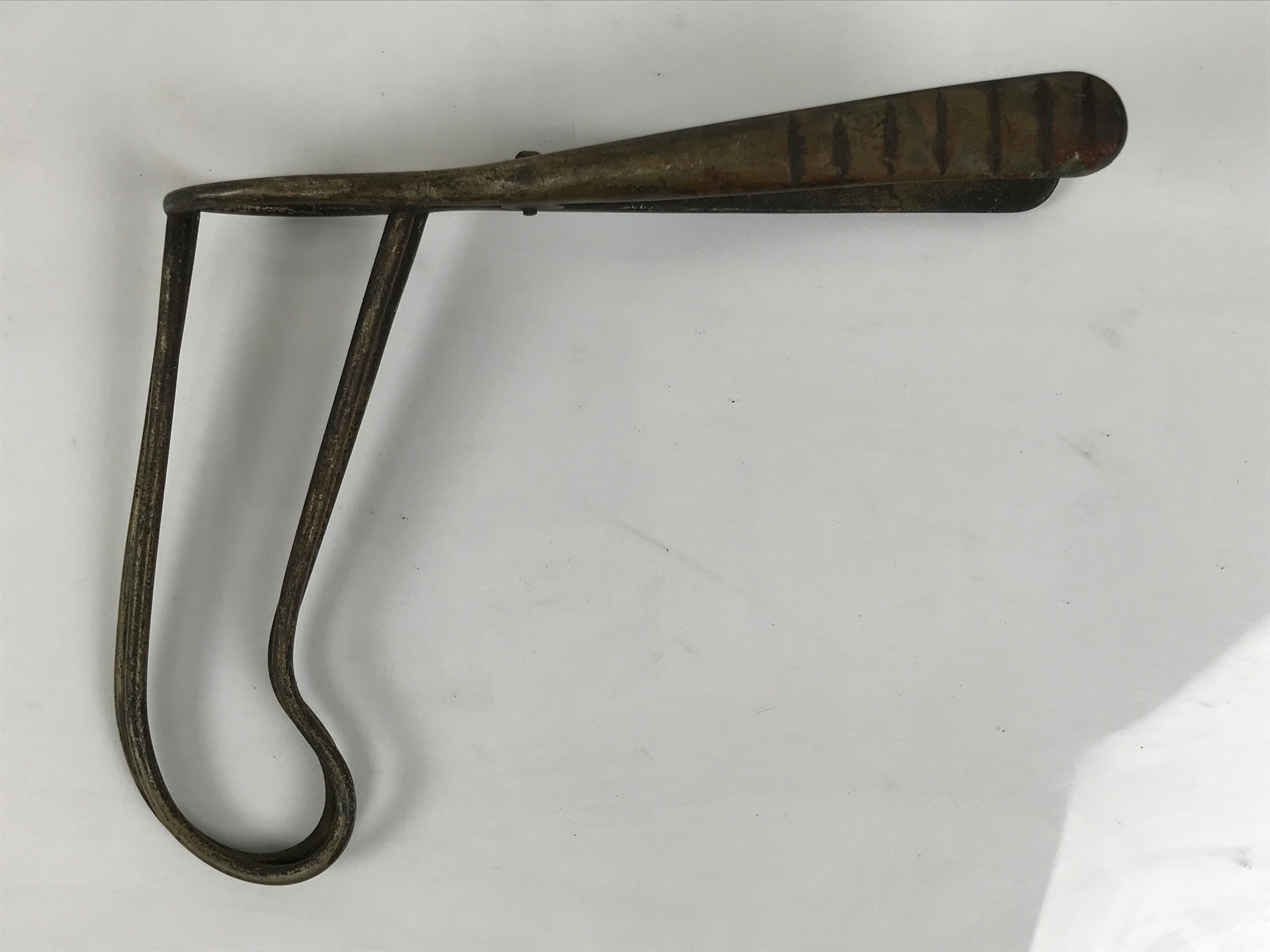 Antique Japanese Brass Throat Speculum Tool Manual ENT Medical Equipment JK920