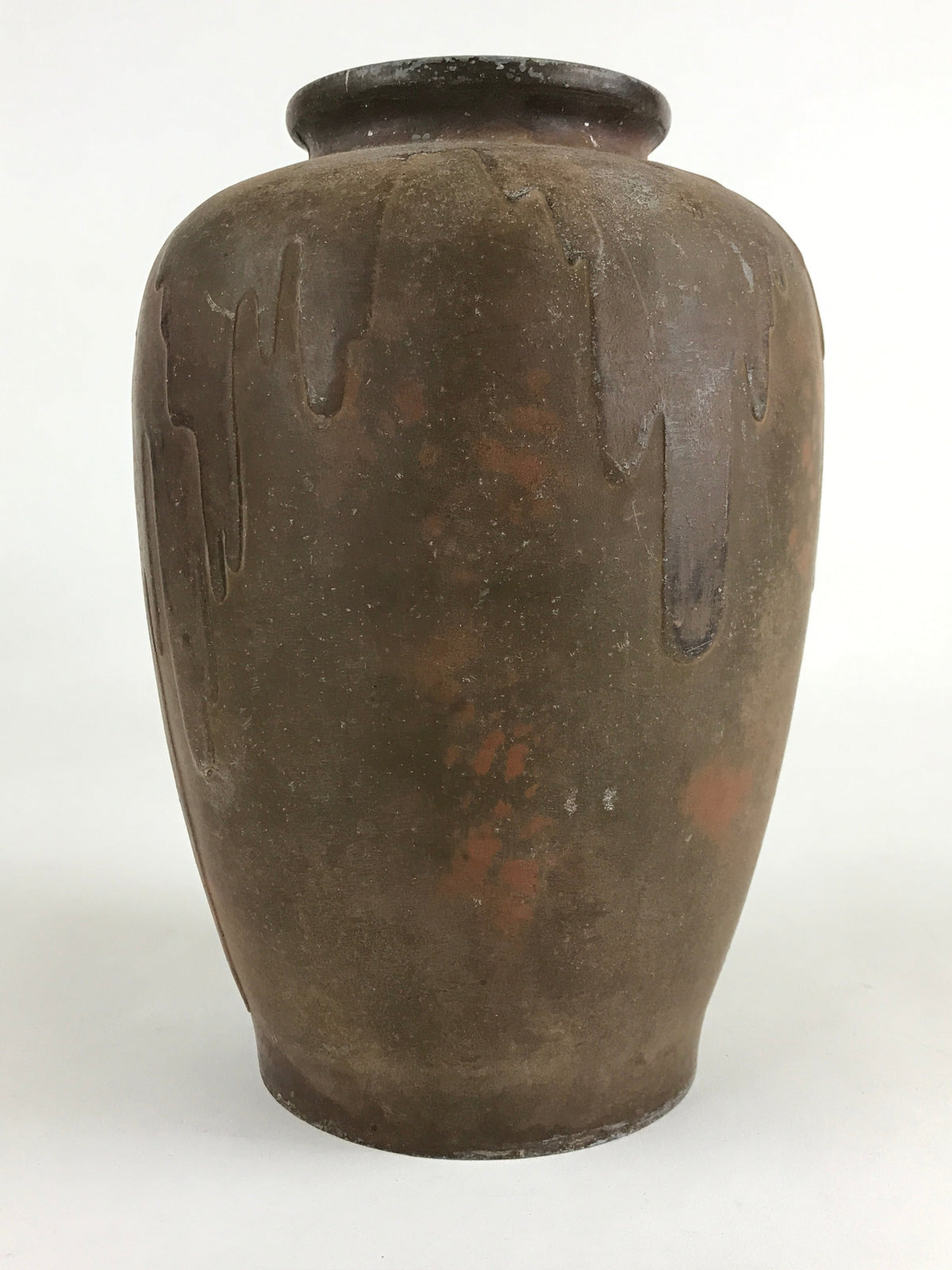 Antique Japanese Bronze Sculpture Flower Vase Kabin Vtg Shishi Lion Brown FK43