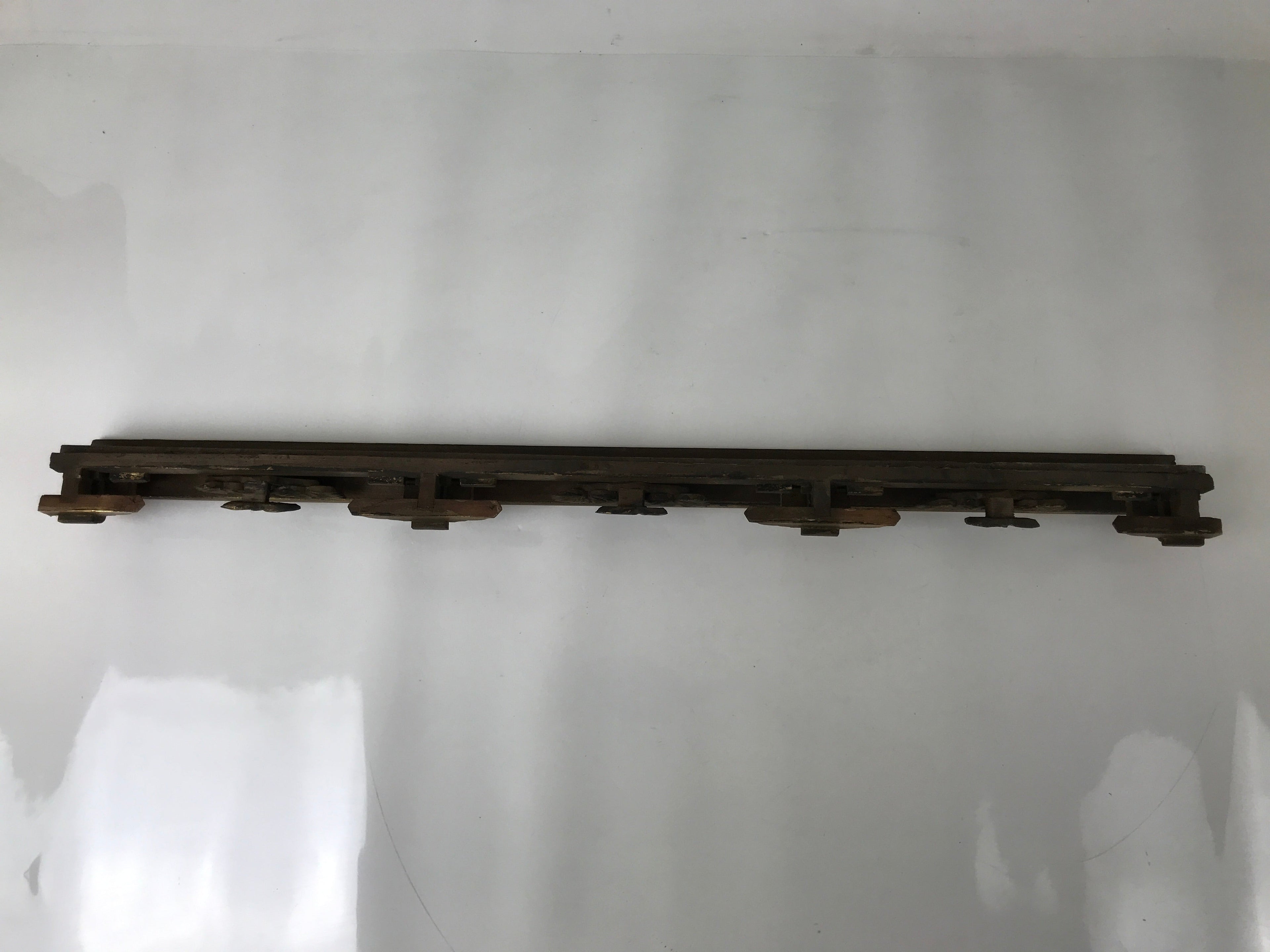 Antique Japanese Buddhist Altar Carved Lacquer Wood Spare Part Gold Leaves BA573