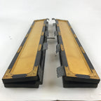 Antique Japanese Buddhist Altar Door 2 piece set Iron Lock Purple Gold Black BA2