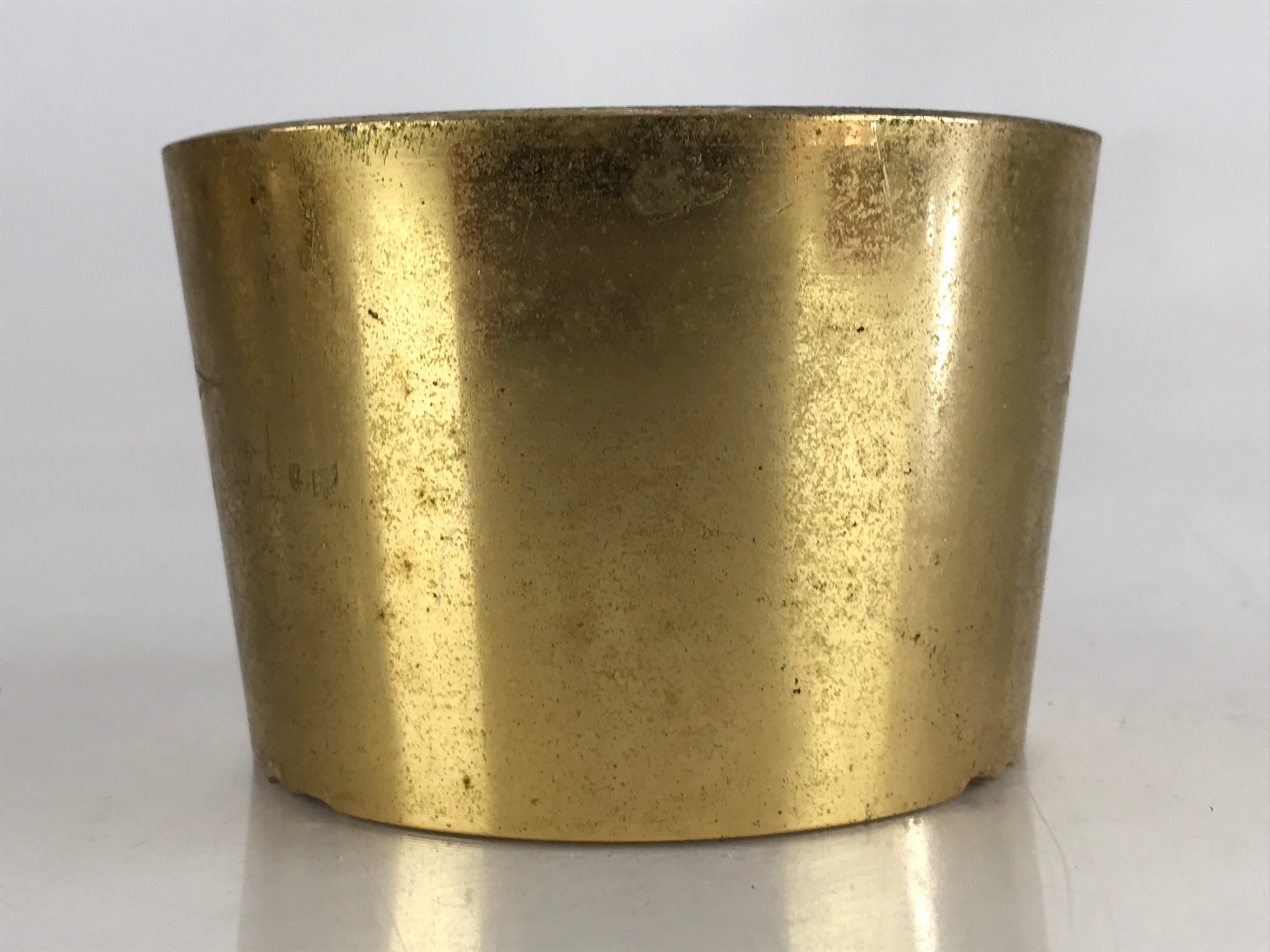 Antique Japanese Buddhist Altar Fitting Brass Incense Burner Koro Gold Butsugu B