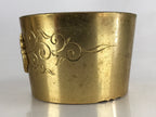 Antique Japanese Buddhist Altar Fitting Brass Incense Burner Koro Gold Butsugu B