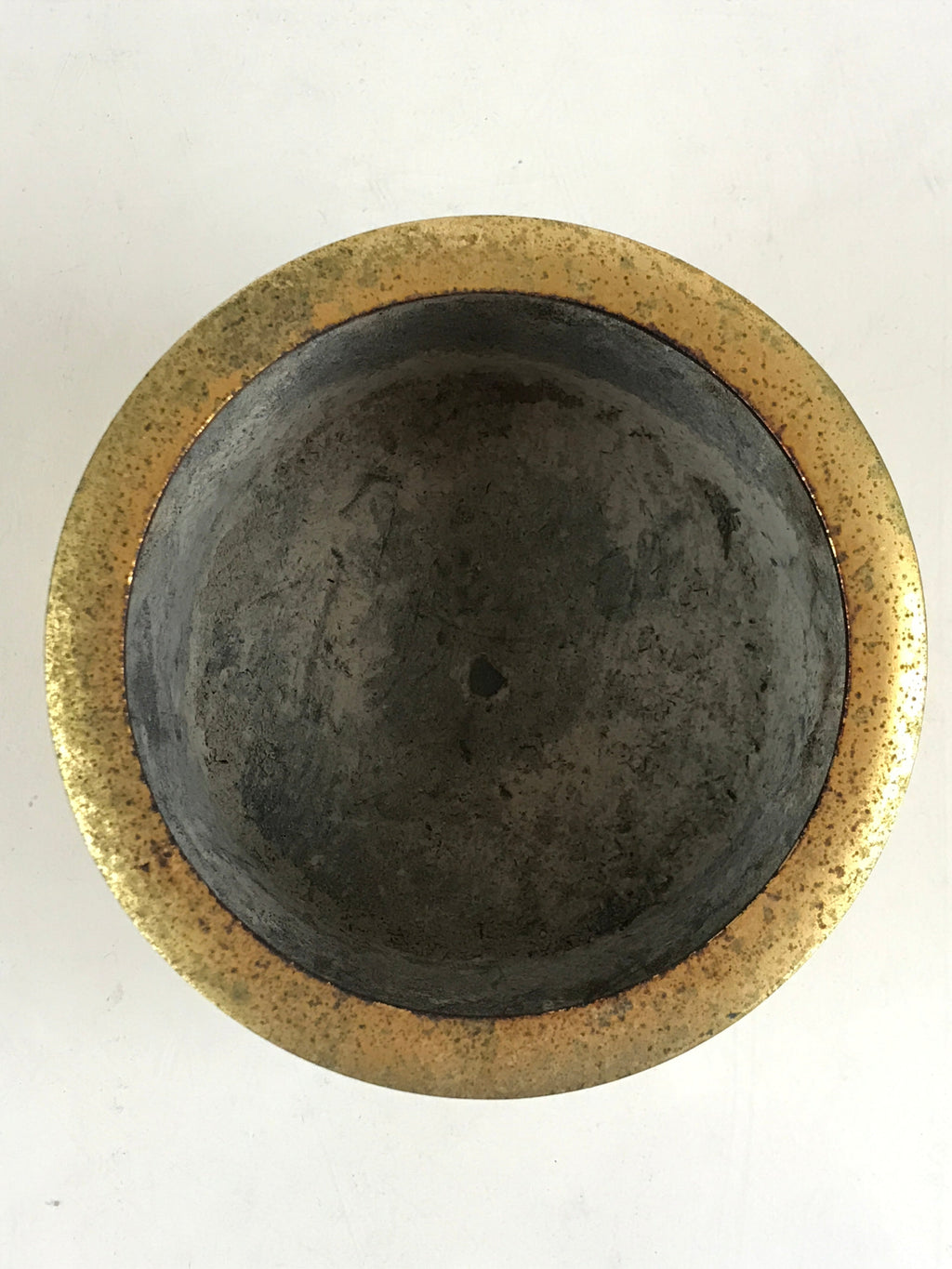 Antique Japanese Buddhist Altar Fitting Brass Incense Burner Koro Gold Butsugu B