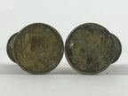 Antique Japanese Buddhist Altar Fitting Bronze Candle Stand Shokudai 2pc BA66