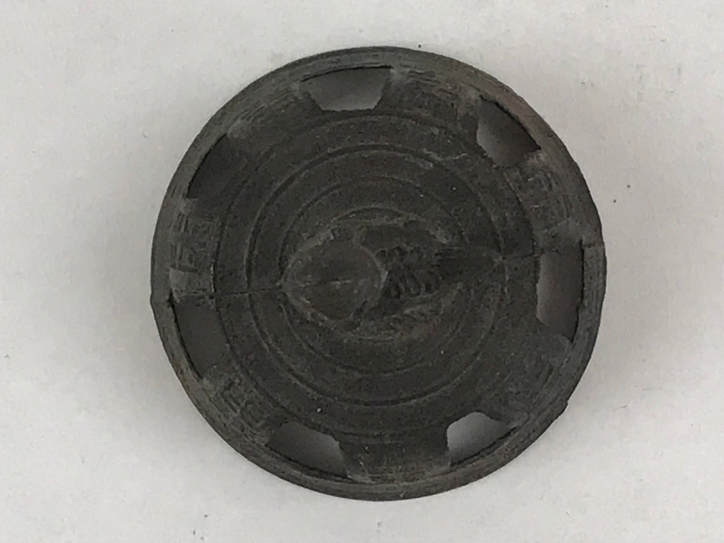 Antique Japanese Buddhist Altar Fitting Bronze Incense Burner Koro Black BA69