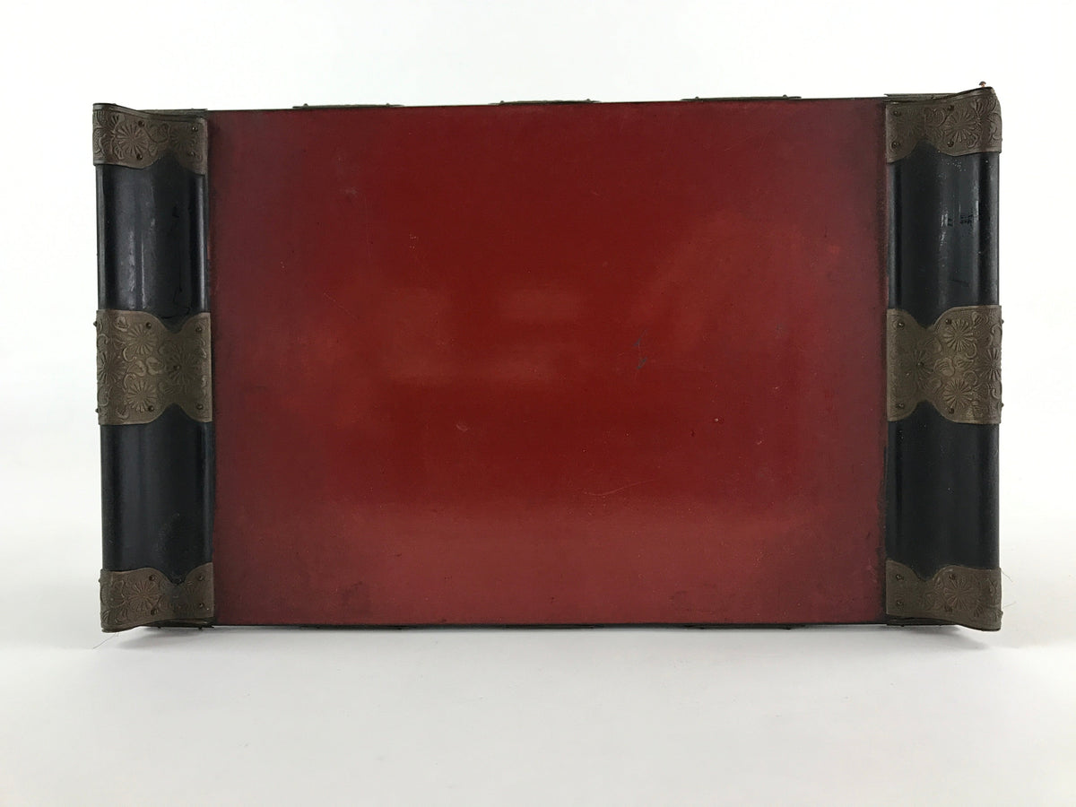 Antique Japanese Buddhist Altar Fitting Lacquered Kyozukue Offering Table BU994