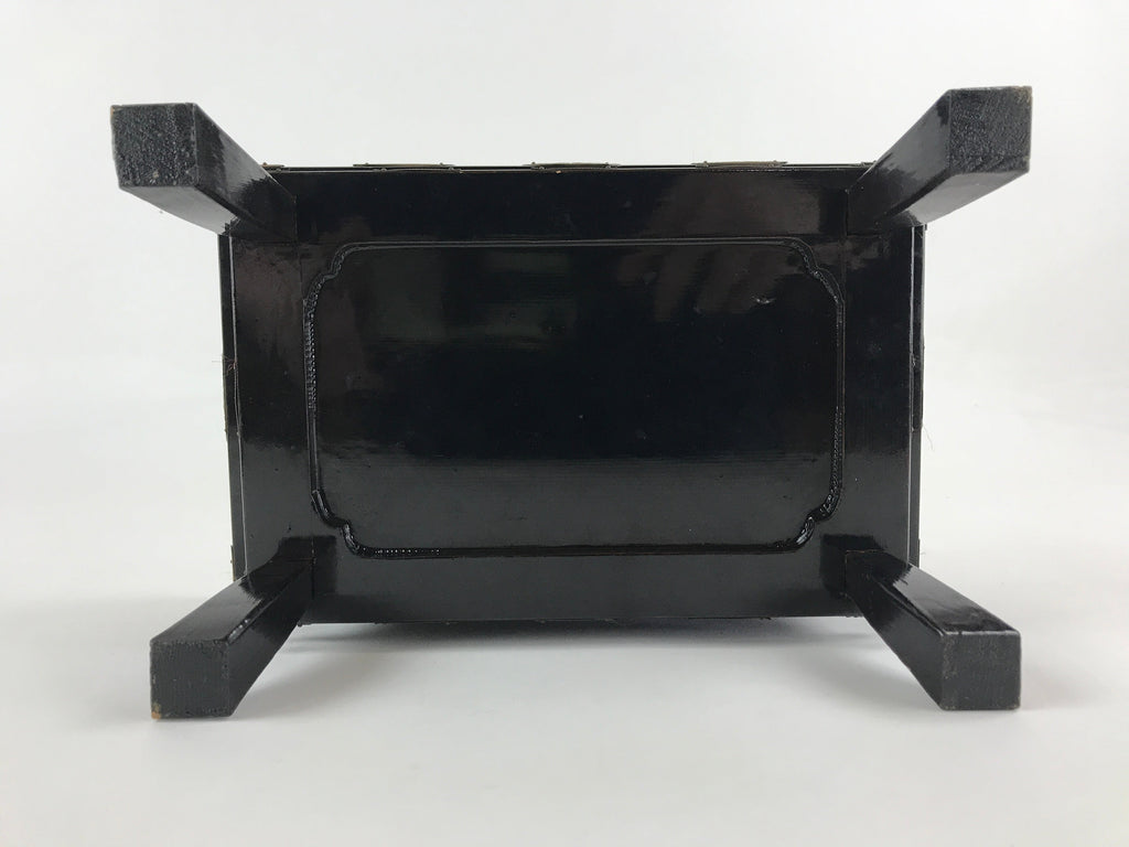 Antique Japanese Buddhist Altar Fitting Lacquered Kyozukue Offering Table BU994
