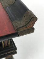 Antique Japanese Buddhist Altar Fitting Lacquered Kyozukue Offering Table BU994