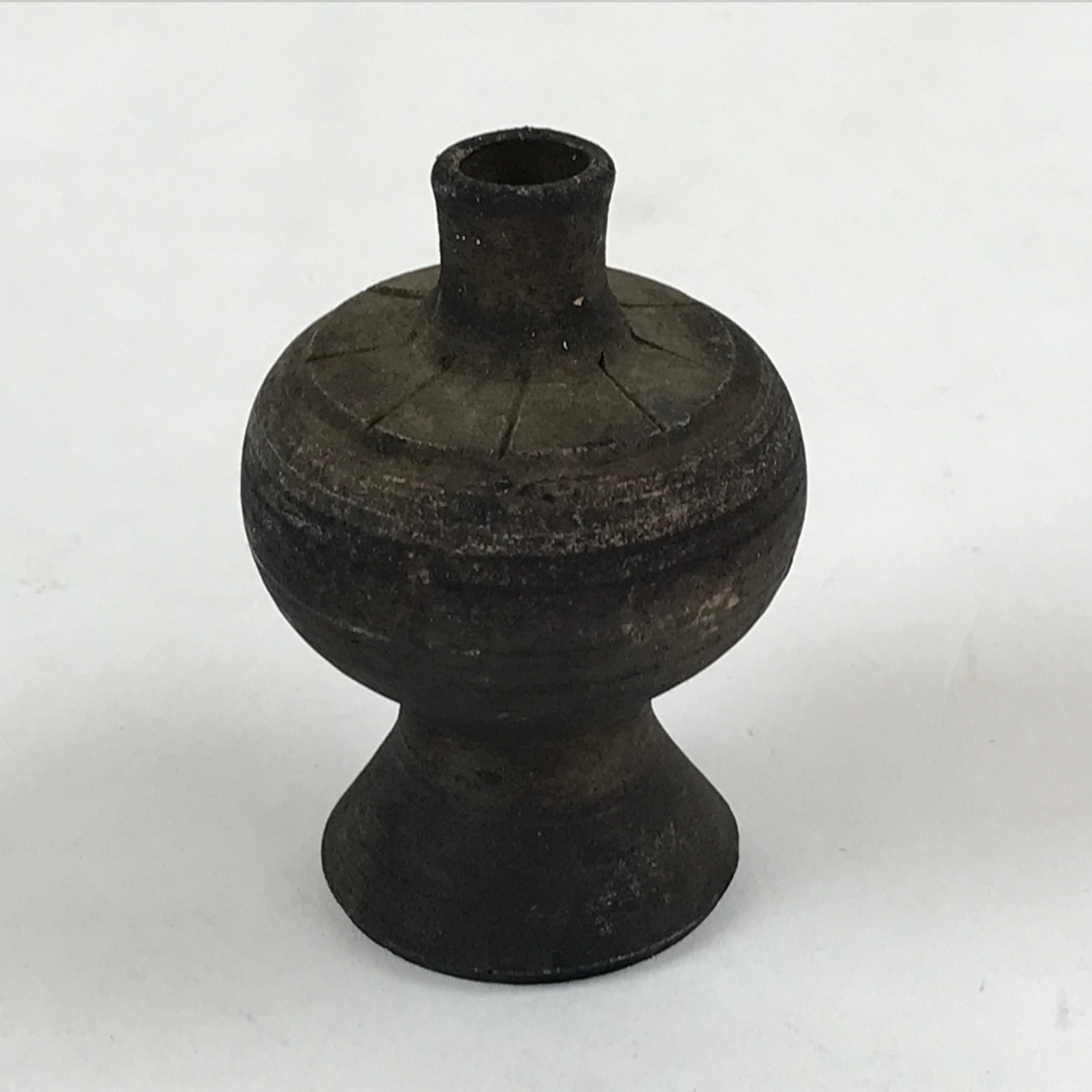 Antique Japanese Buddhist Altar Fitting Metal Flower Small Vase