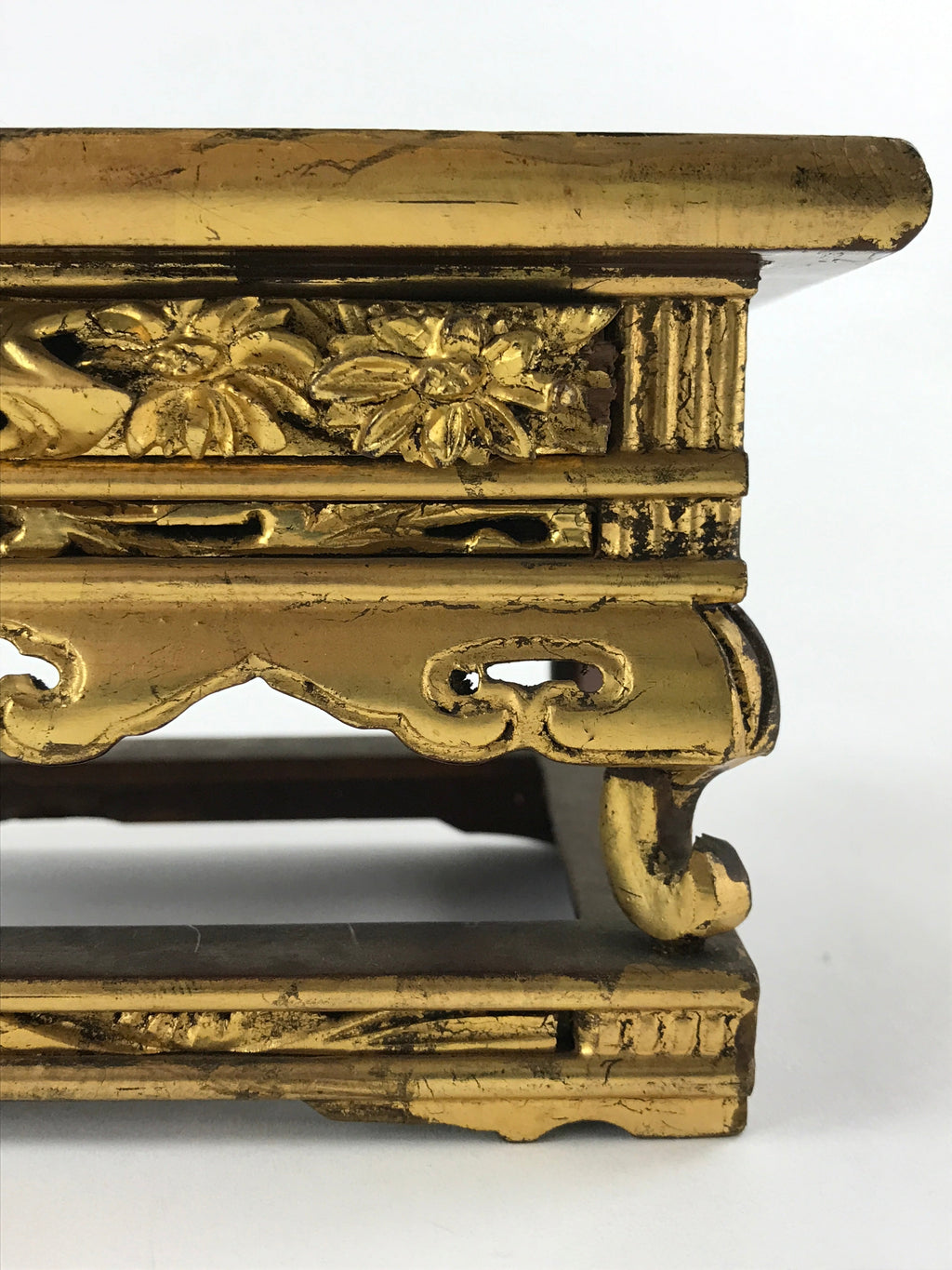 Antique Japanese Buddhist Altar Fitting Offering Table Maejyoku Uwajyoku BU992
