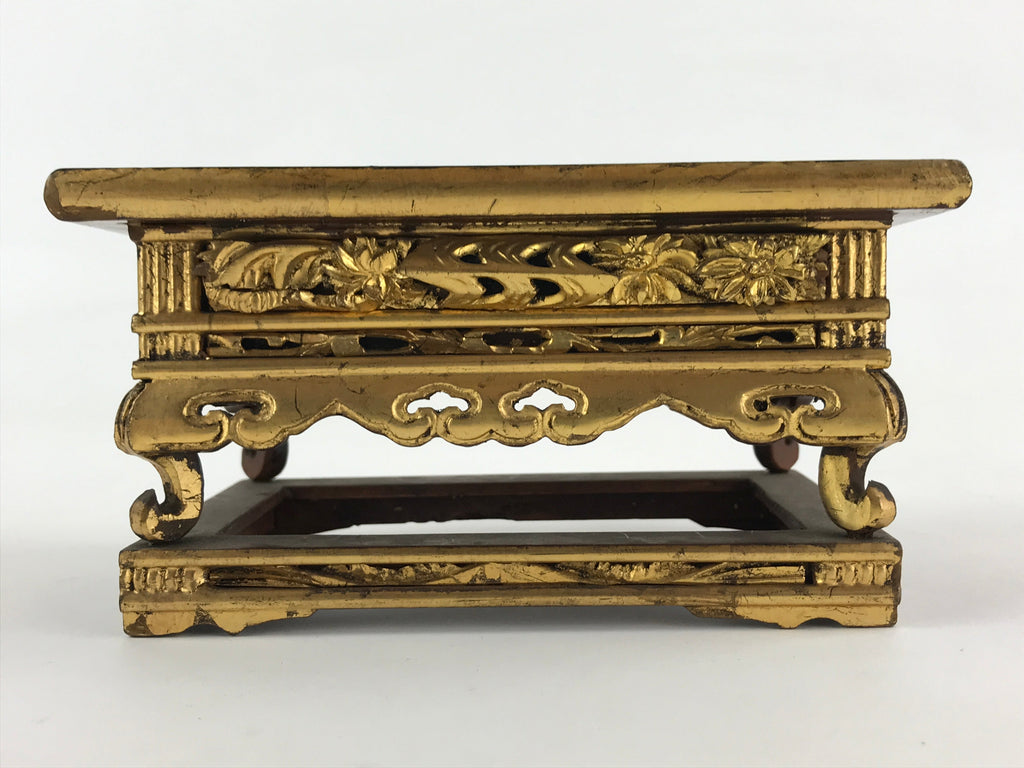 Antique Japanese Buddhist Altar Fitting Offering Table Maejyoku Uwajyoku BU992