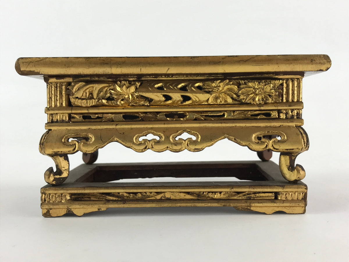 Antique Japanese Buddhist Altar Fitting Offering Table Maejyoku Uwajyoku BU992