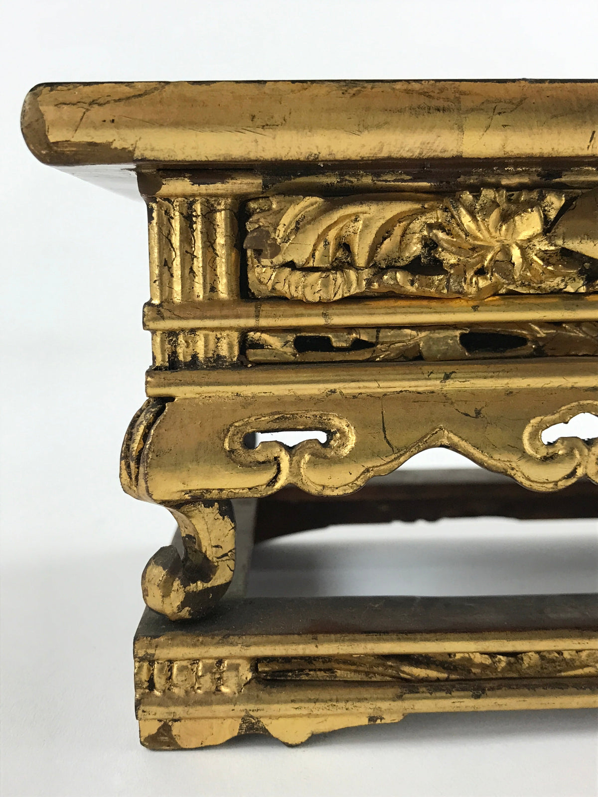 Antique Japanese Buddhist Altar Fitting Offering Table Maejyoku Uwajyoku BU992