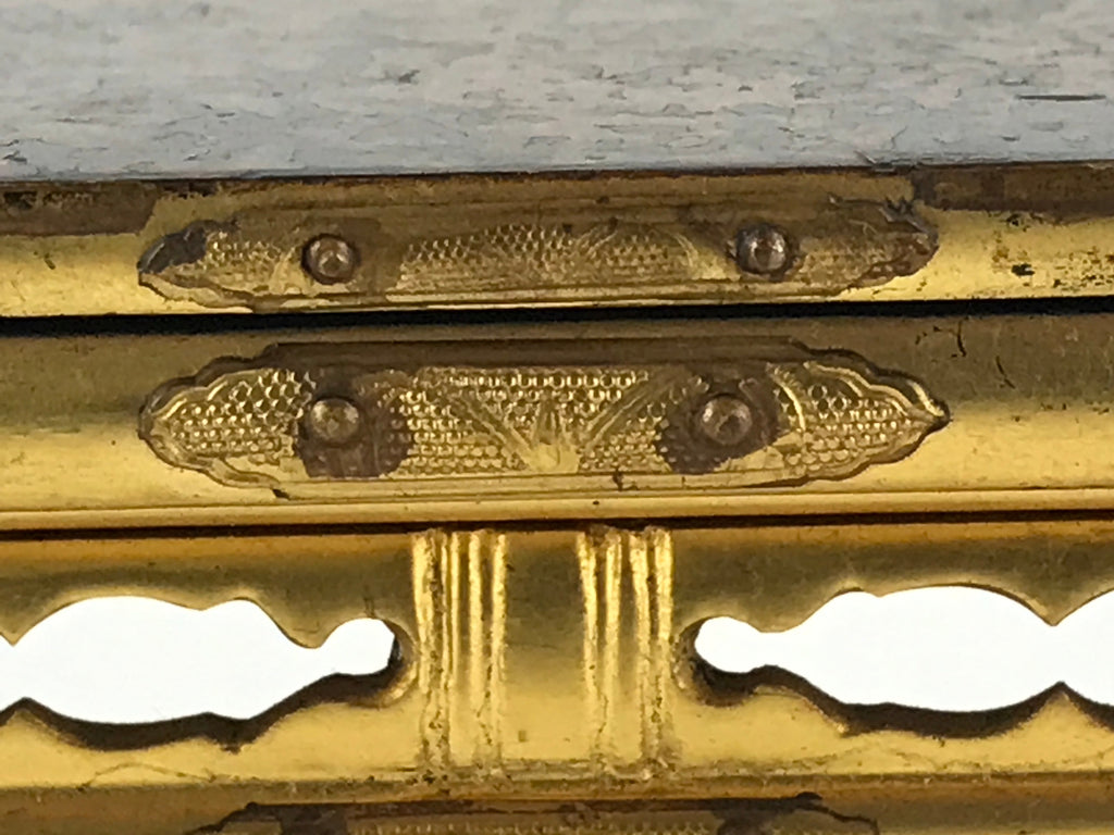 Antique Japanese Buddhist Altar Fitting Offering Table Maejyoku Uwajyoku BU993