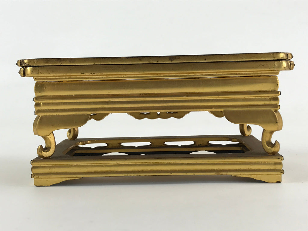 Antique Japanese Buddhist Altar Fitting Offering Table Maejyoku Uwajyoku BU993